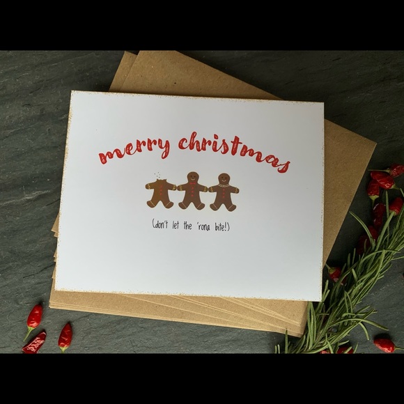 🦄 Covid Christmas cards — set of 10, handcrafted - Picture 9 of 9